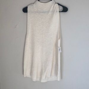 High neck cream sweater